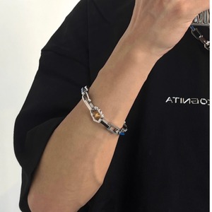 Lightning Design Titanium Steel Bracelet – Hip Hop Chunky Chain, Colorfast Bracelet, High-Street Style (FD023)