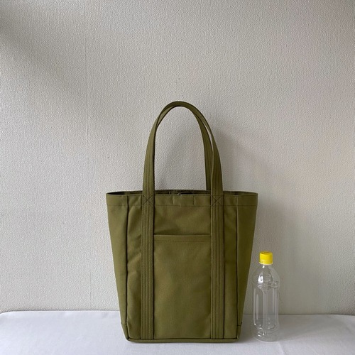 【全6色】「軽いボックストート」たて型通勤／アルマダ8号帆布【受注制作】