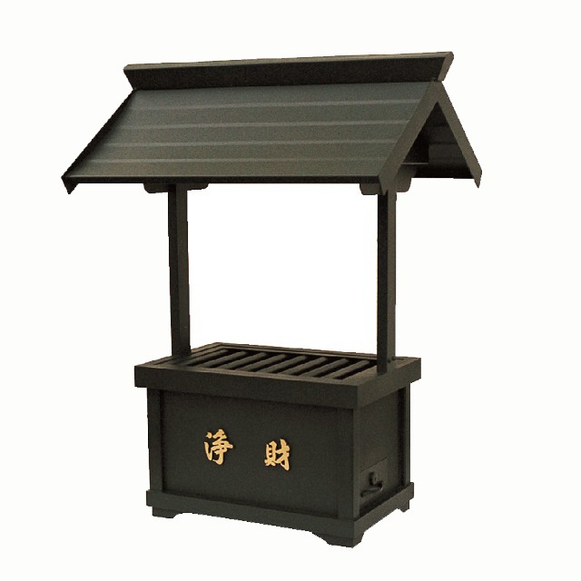 浄財箱(二本柱) 2尺 真鍮製