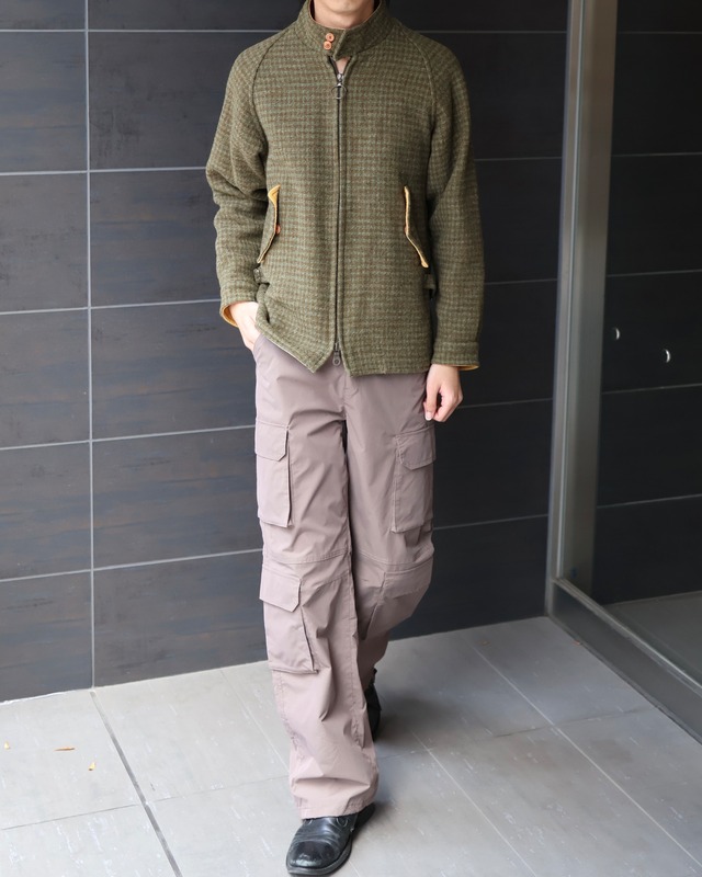 Check side buckle double zip blouson