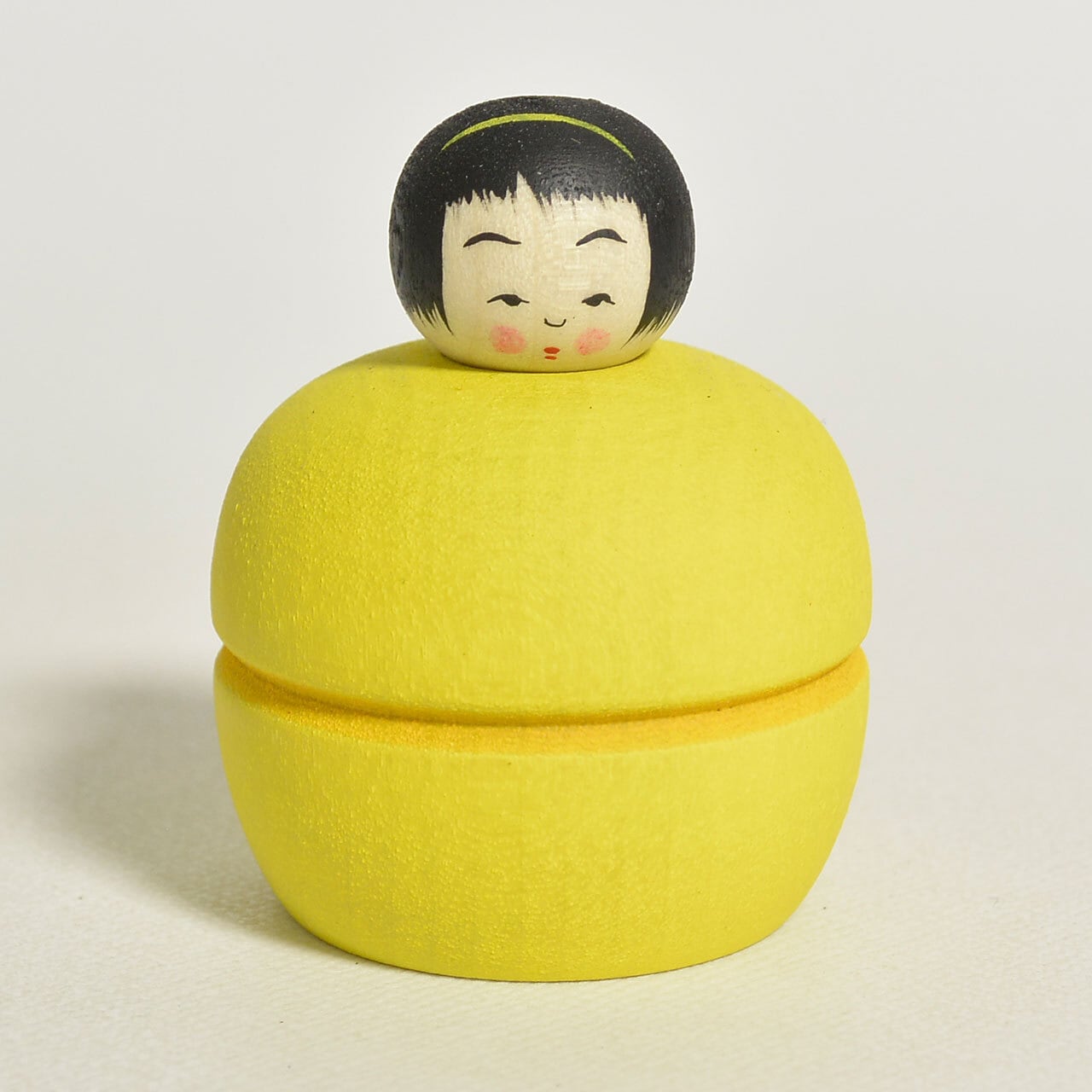 こけし出品 マカロンちゃんこけし 約1.5寸 約4.5cm 鈴木明 工人（作並系）#2487