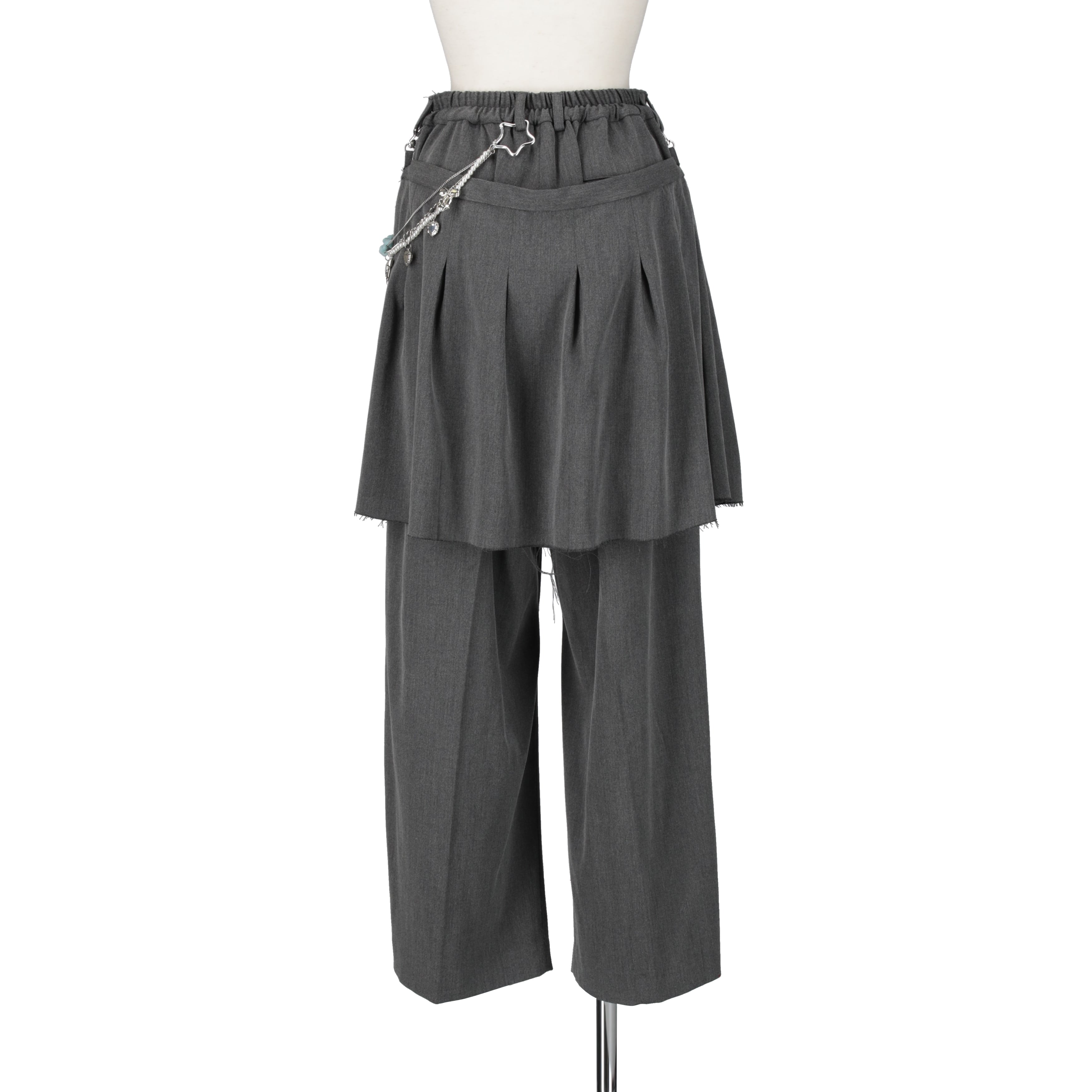 スリットレイヤードスラックス　GRAY