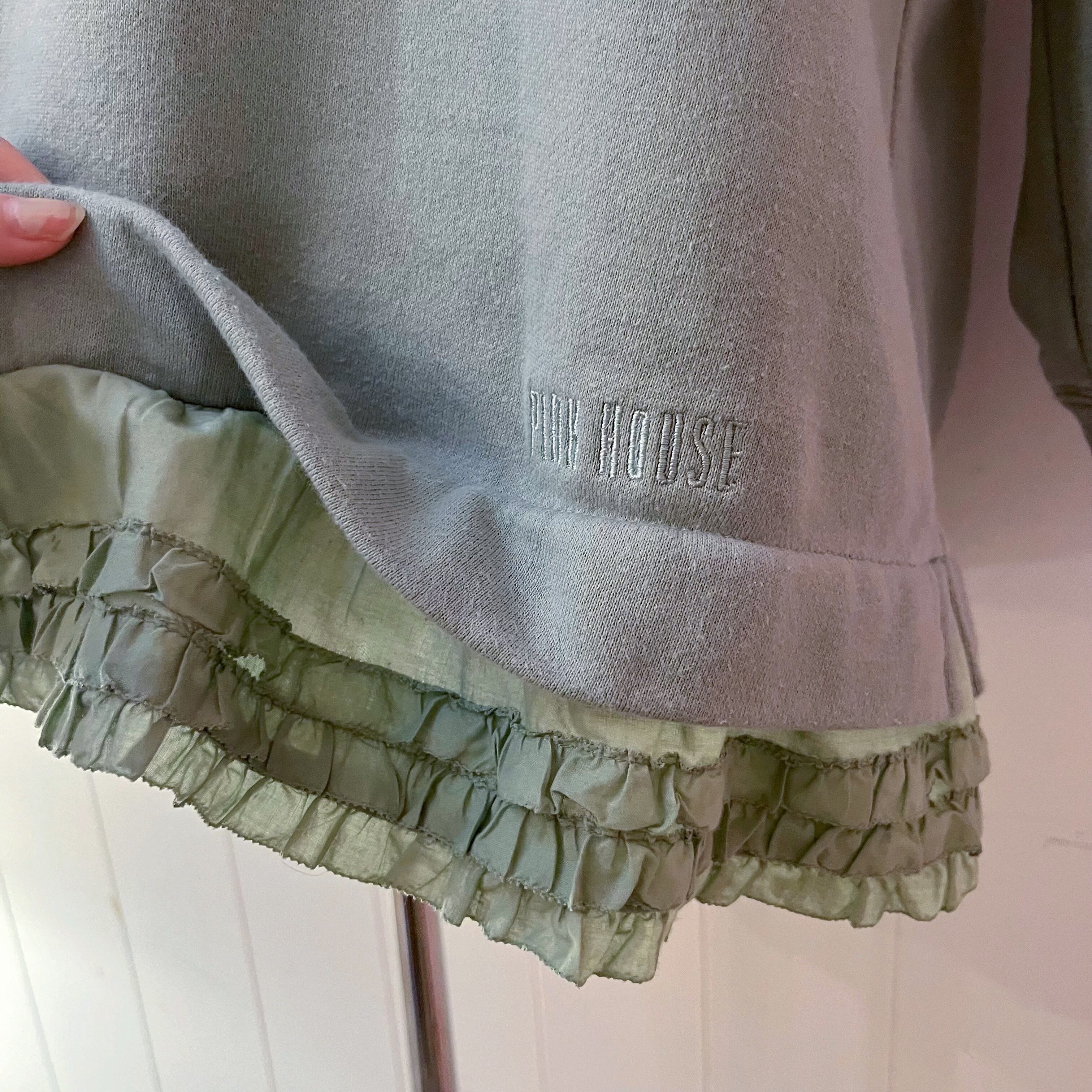 lace ribbon layered sweat