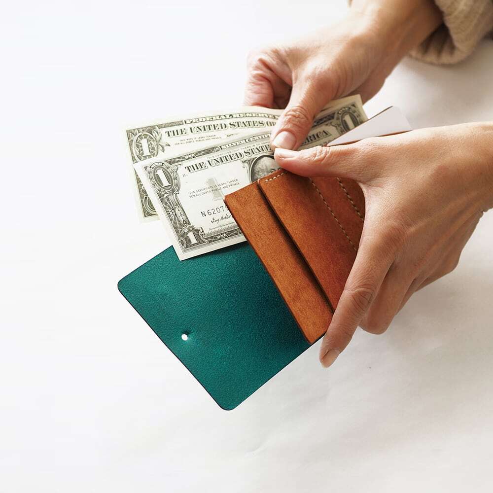 お札を折らない ミニ財布【ネイビー】（残り1点） | セミオーダー