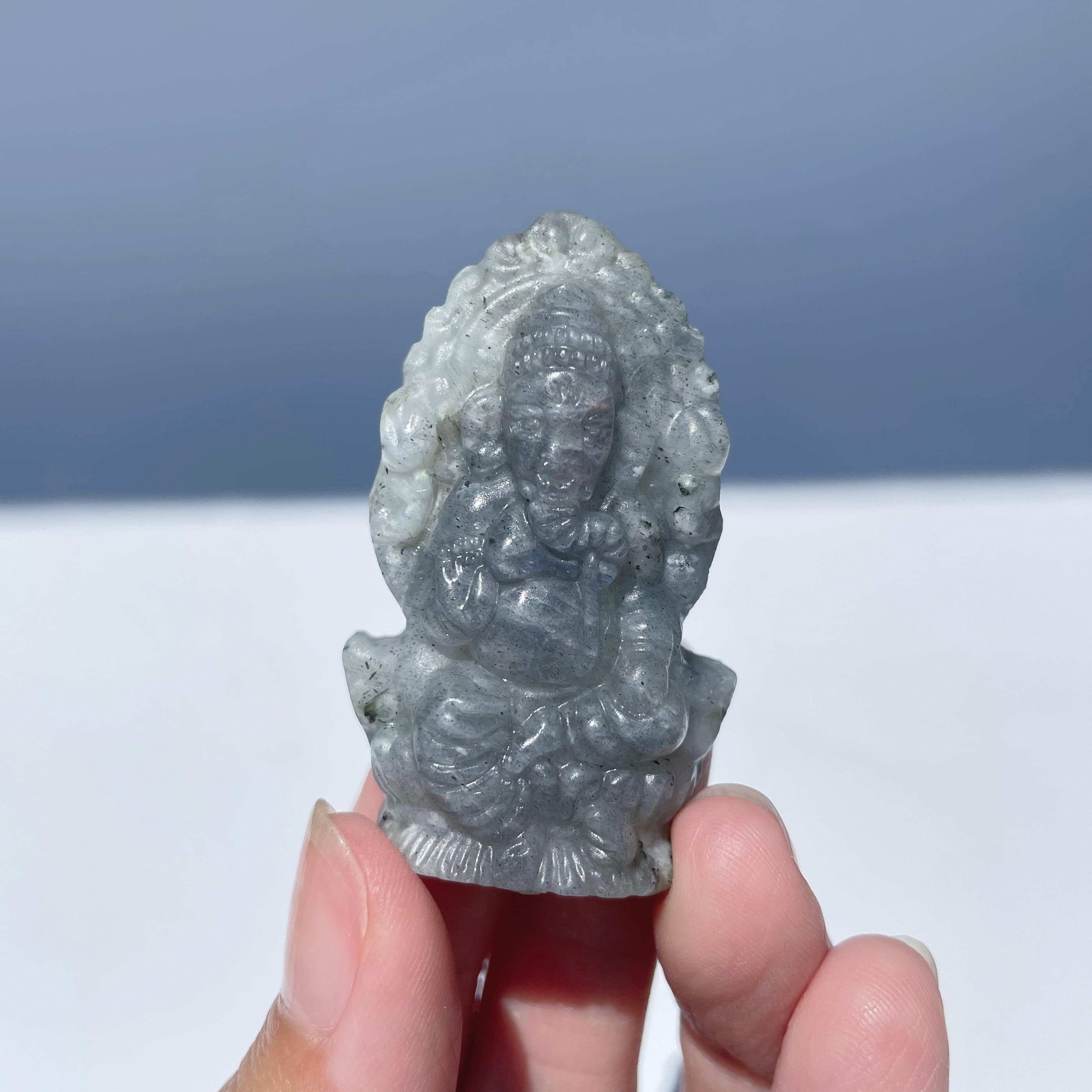 ガネーシャ　ラブラドライト　69g ガネーシャ／ラブラドライト | チルル