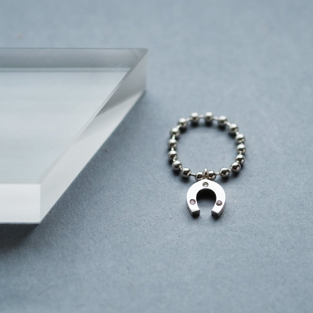 Canal 4℃ シルバーリング 馬 馬九 うまくいく 馬九イクんです」リング（