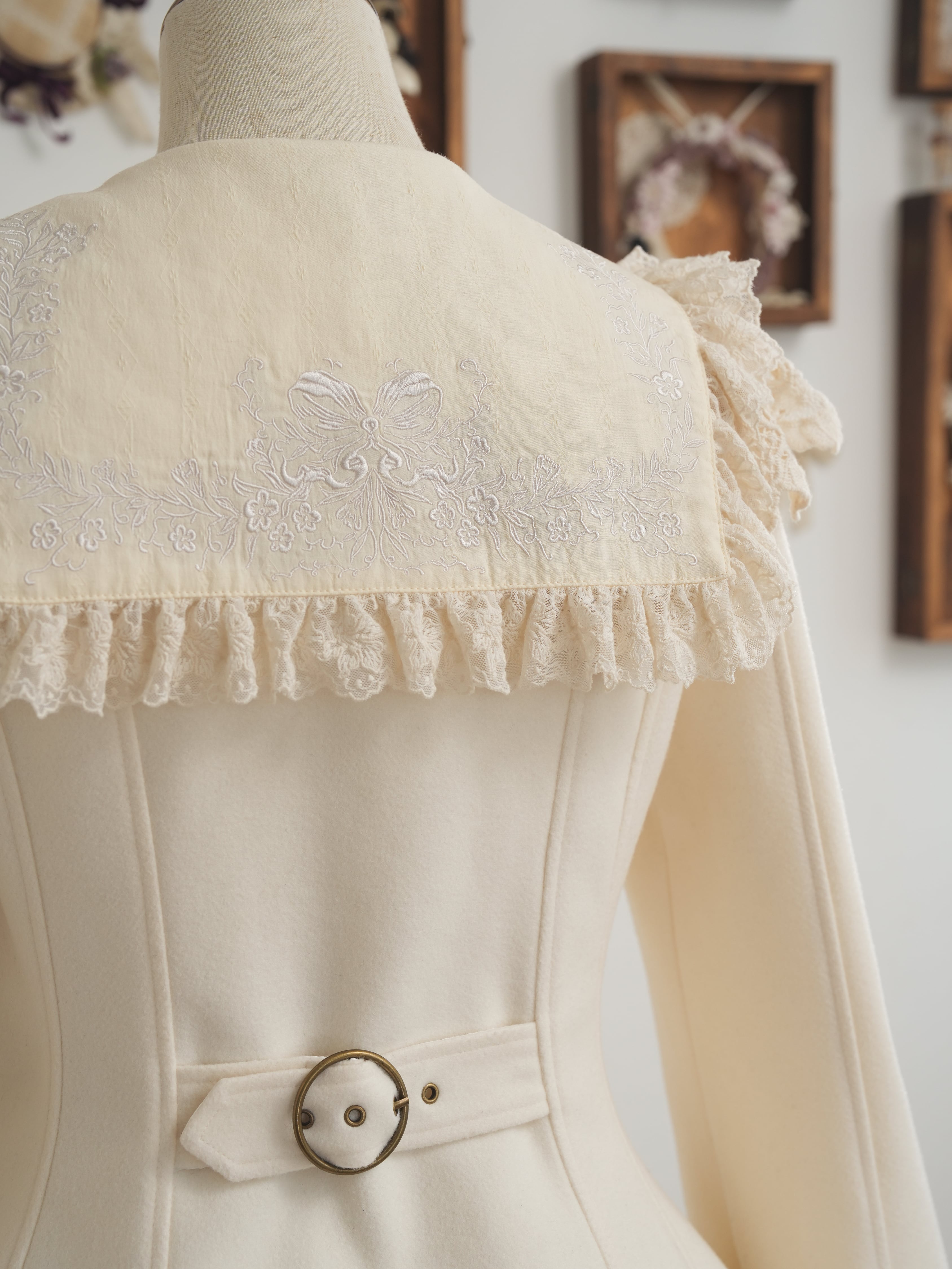 冬の花束 スクエア襟コートワンピース | HoshibakoWorks