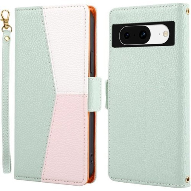 Grandoin Google Pixel 8 ケース 手帳型 グーグルピクセル8 ケース 手帳型 pixel 8 ケース 手帳型 pixel8 手帳ケース googleピクセル8 カバー ピクセル8ケース 手帳型 Google Pixel 8 手帳型 マグネット式 スタンド機能 カード収納 PUレザー pixel 8スマホケース Google Pixel 8 携帯カバー - グリーン 2402