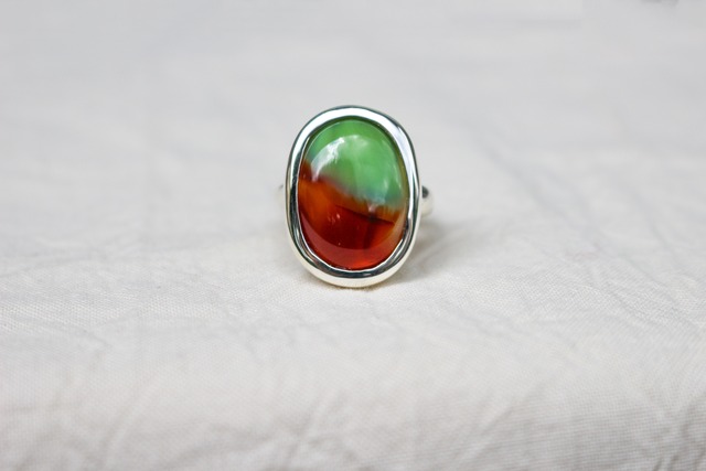 bicolor agate ring  (バイカラーアゲート)