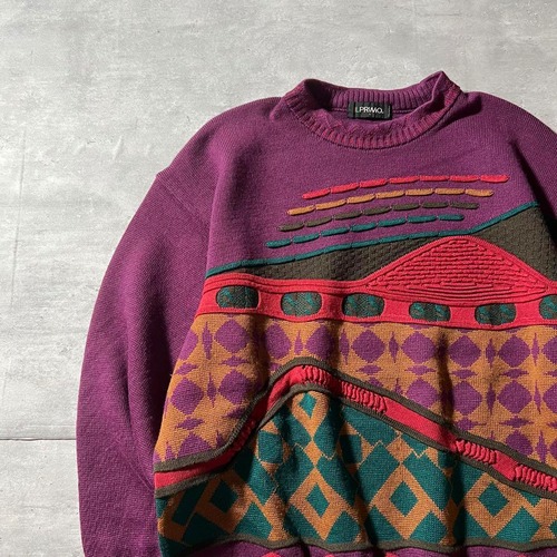 LPRIMO / 日本製 wool 3D knit size L