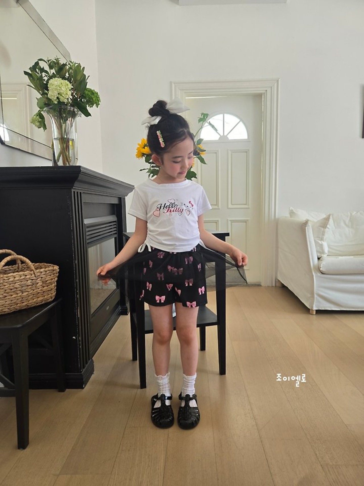 [GIOIELLO] Ribbon-sha Pants / [조이엘로] 리본샤팬츠