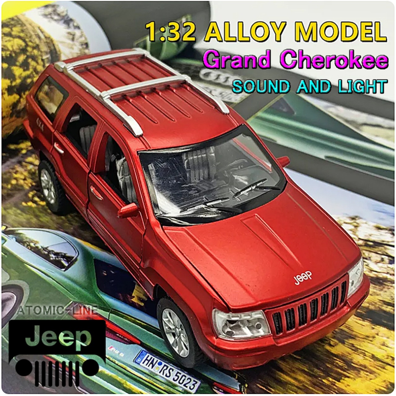 JEEP グランドチェロキー 1/32 ミニカー 全4色 ライト点滅 サウンド 合金モデル 模型 ジオラマ