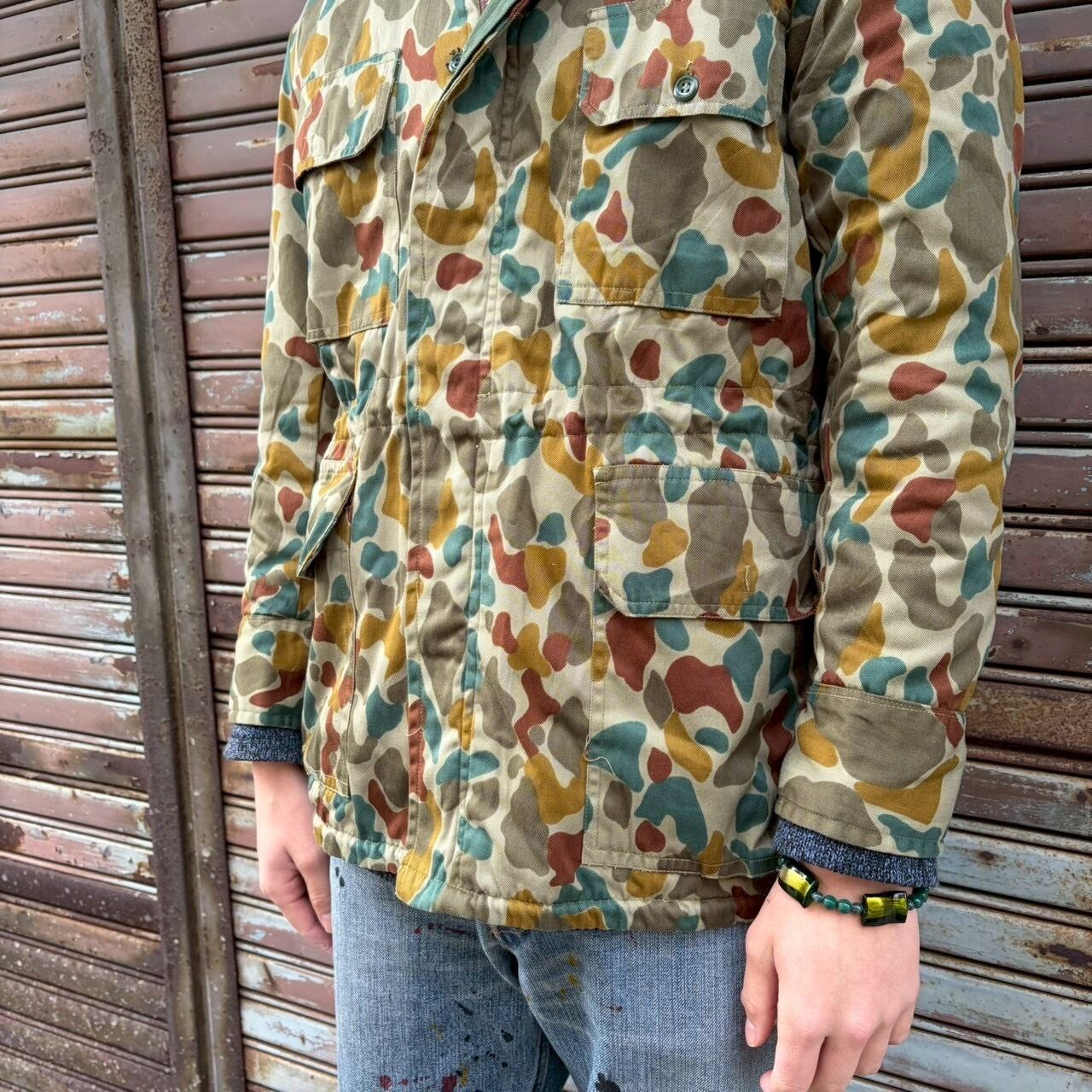 ダックハンターカモ ミリタリージャケット リバーシブル S 迷彩