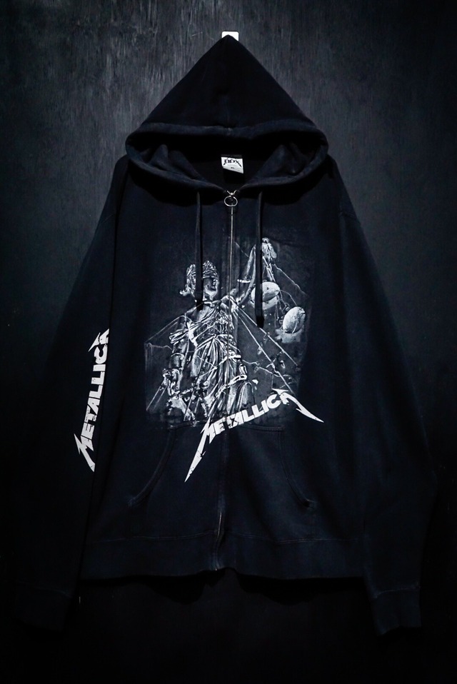 【WEAPON VINTAGE】"METALLICA" "And Justice For All" Loose Zip Up Hoodie
