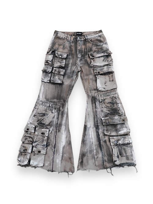 【PLANET STUDIO】【CUSTOM】Rework Pocket Flare Cargo Pants