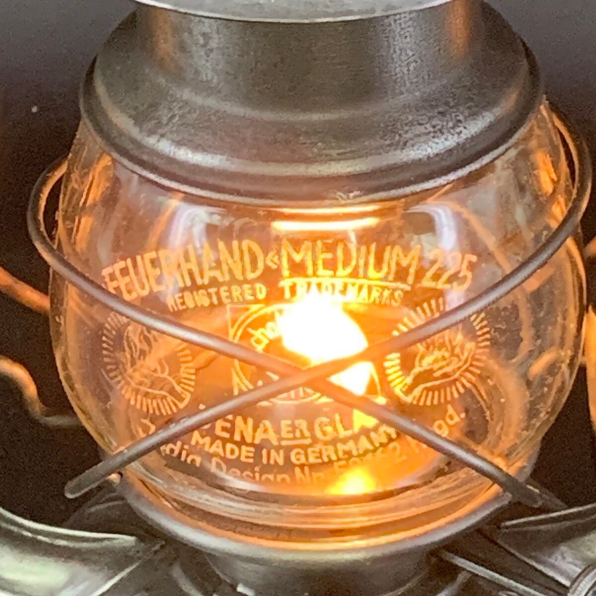 稀少】1930's Feuerhand 225 錫メッキ クリア glass 印字クッキリ