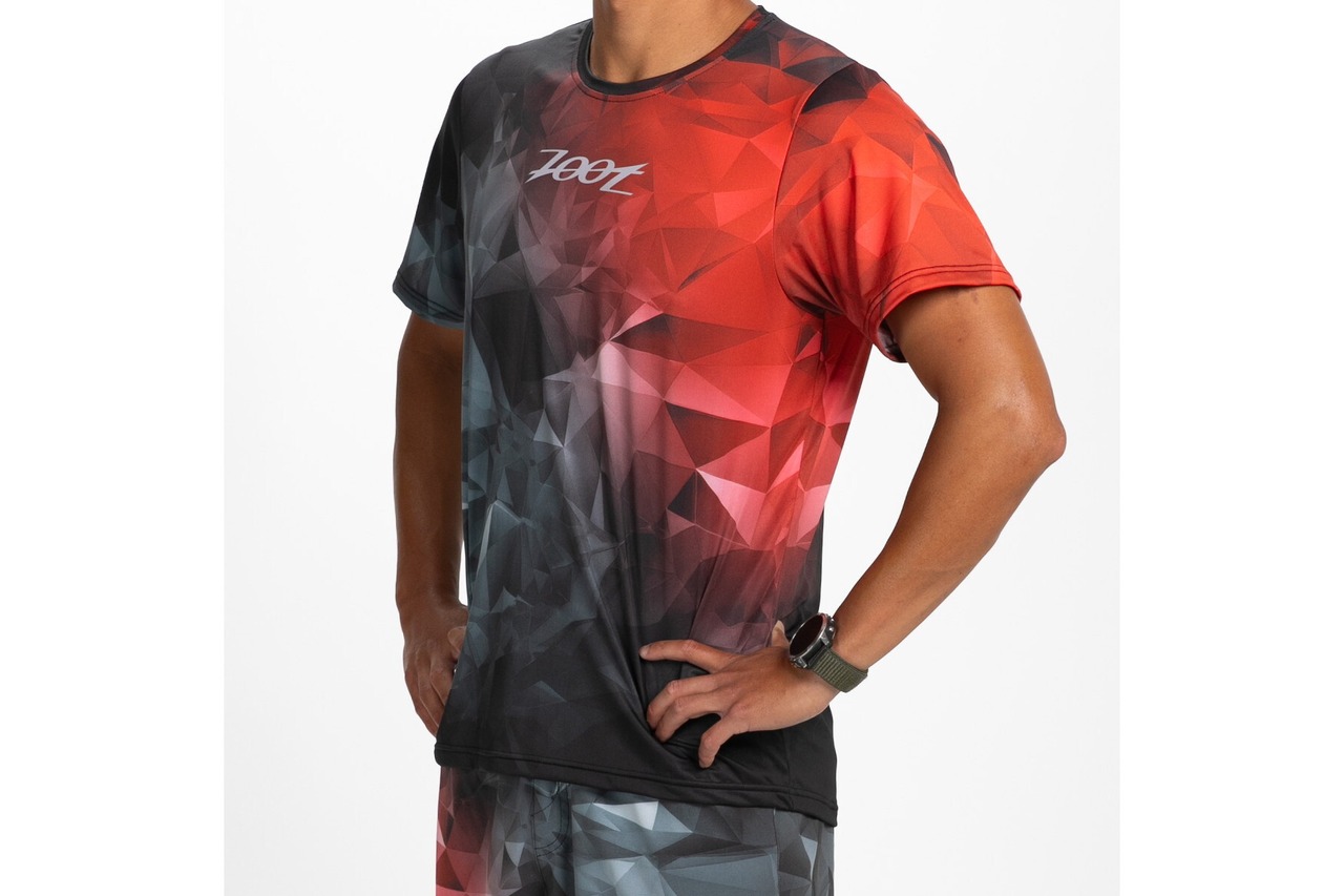 MENS RUN TEE  (CRYSTAL) メンズ　アスリート専用　エアロ ランシャツ ZMR12008