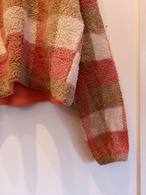 Short boa pullover top