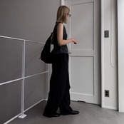 ヴィンテージライクリブtank/チャコール