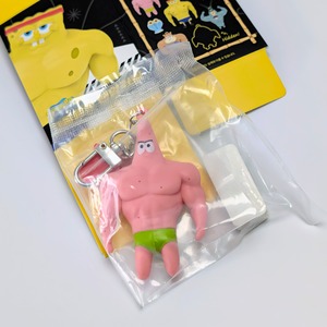 ⚡️KOREA Exclusive⚡️【 SpongeBob SquarePants ( スポンジボブスクエアパンツ ) 】※開封済販売 『 パトリック 』 / 韓国限定‼️筋肉パンパン マッスルランダムキーリング / マスコット〚アメリカン雑貨 アメトイ〛