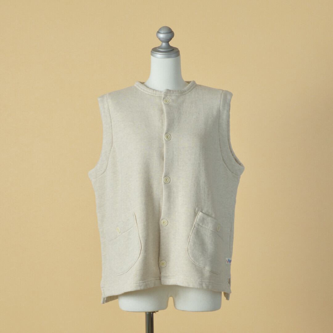 快晴堂 カイセイドウ Girl's吊り裏毛ボタンベスト・オートミール