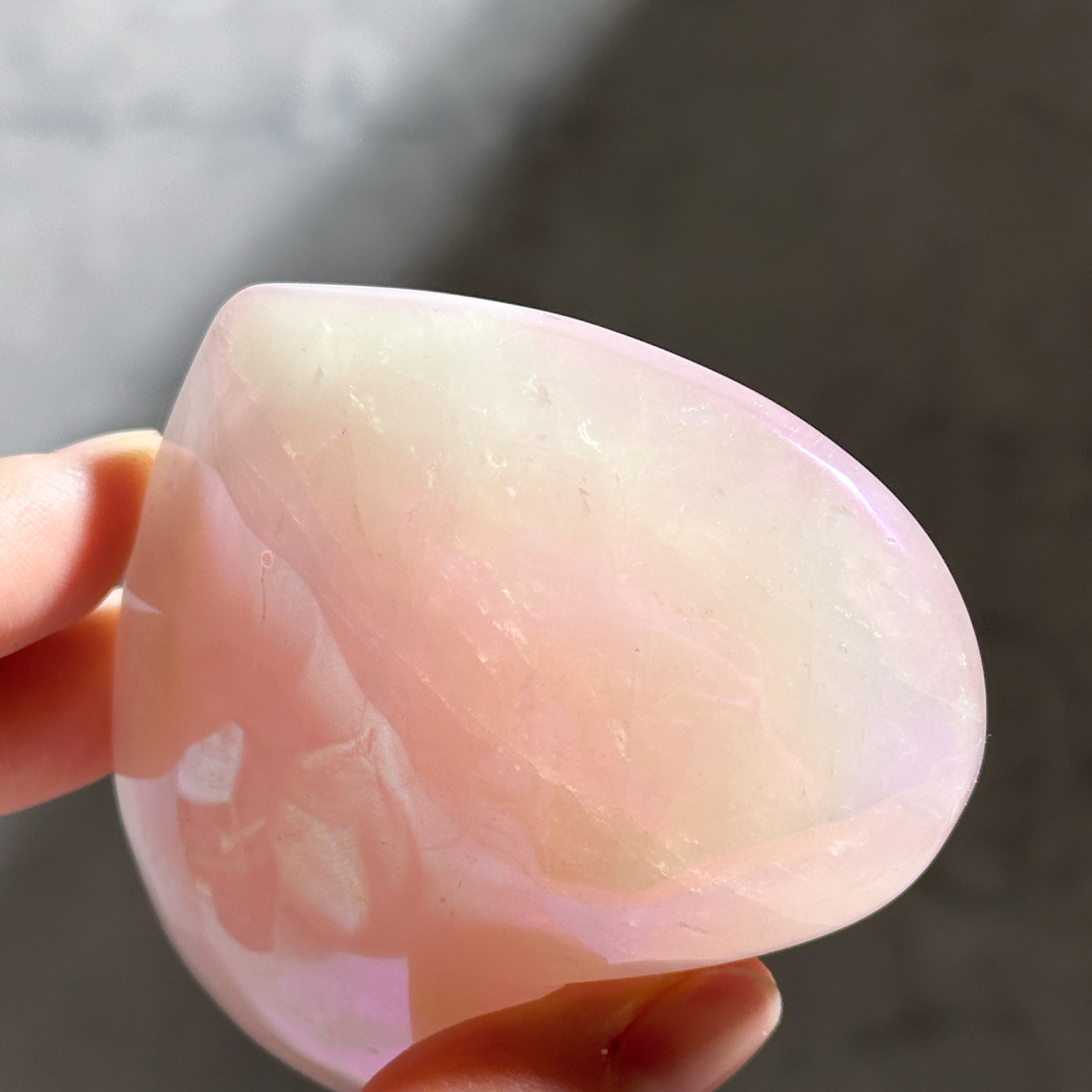 Big♡エンジェルオーラローズクォーツ ハート73♡ Angel Aura Rose