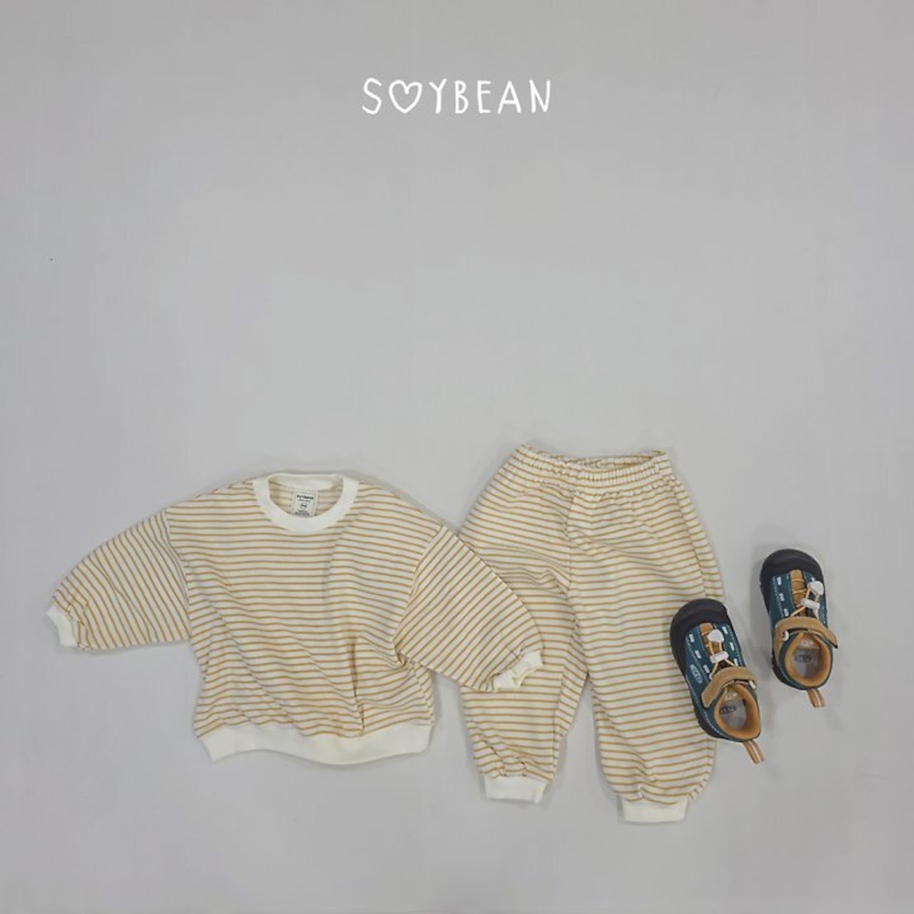 【取寄】SOYBEAN ストライプ上下セット|秋服|韓国子供服| 26/AT