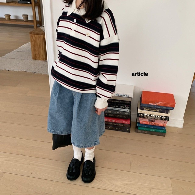 【取寄】article｜day collar knit｜デイカラー付きニット｜S-JM｜kids｜26 spring