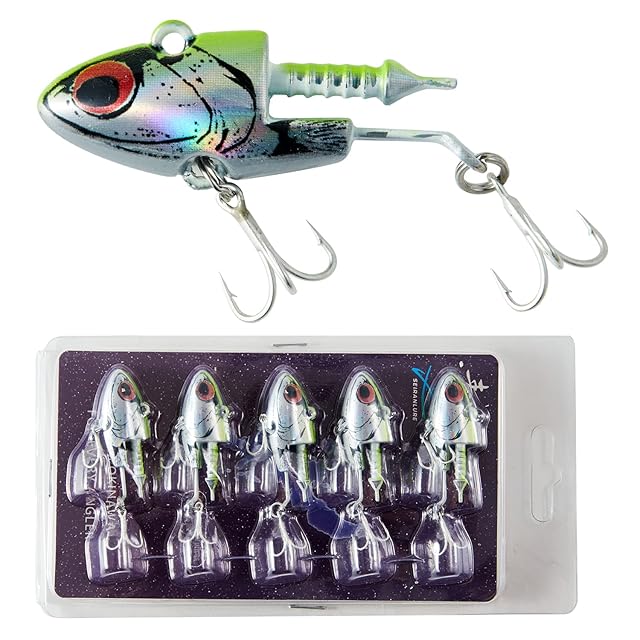 ルアーセット ワーム＋ジグヘッド 5色セット ダート シャッドテール