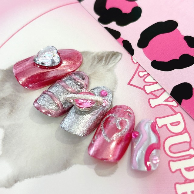 【クーポン併用不可】【送料無料】ネイルチップNo.111♡ネイル/韓国/アート/パーツ/カラフル/POP