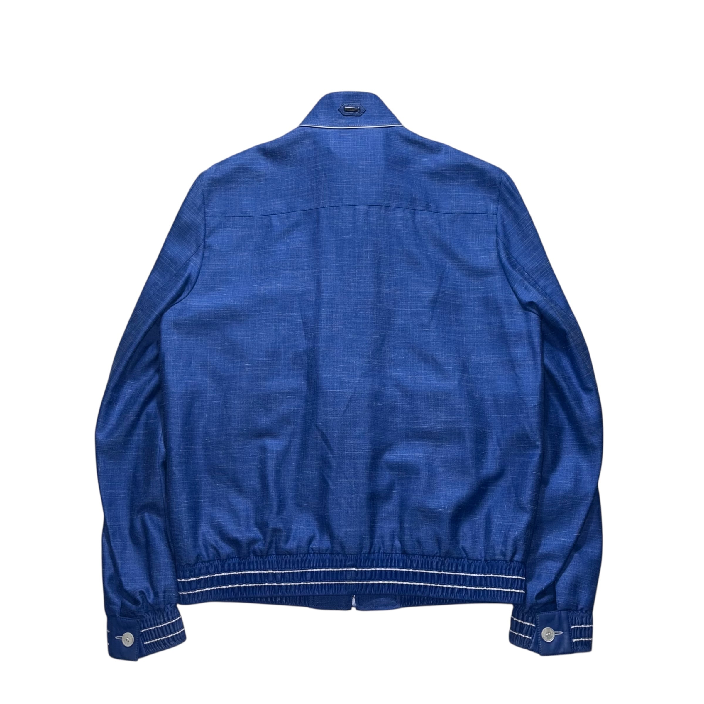 ZILLI leather switching cashmere silk drizzler jacket | NOIR ONLINE