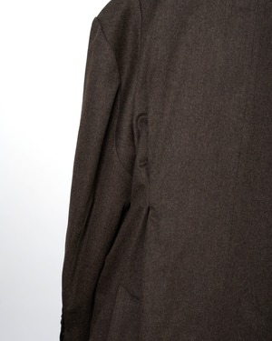 ssstein "DEFORMED SHOULDER DOUBLE BREASTED JACKET〔GREY BROWN〕"