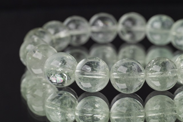 ◆一点物◆プラシオライト（グリーンアメジスト） 12.5mmブレスレット