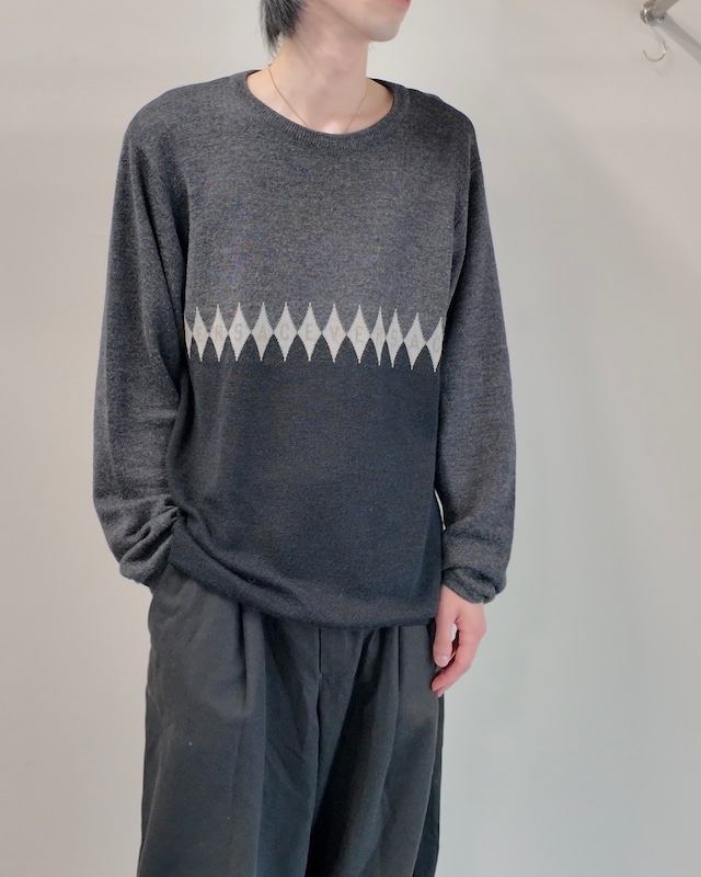 【GIANNI VERSACE】diamond pattern knit