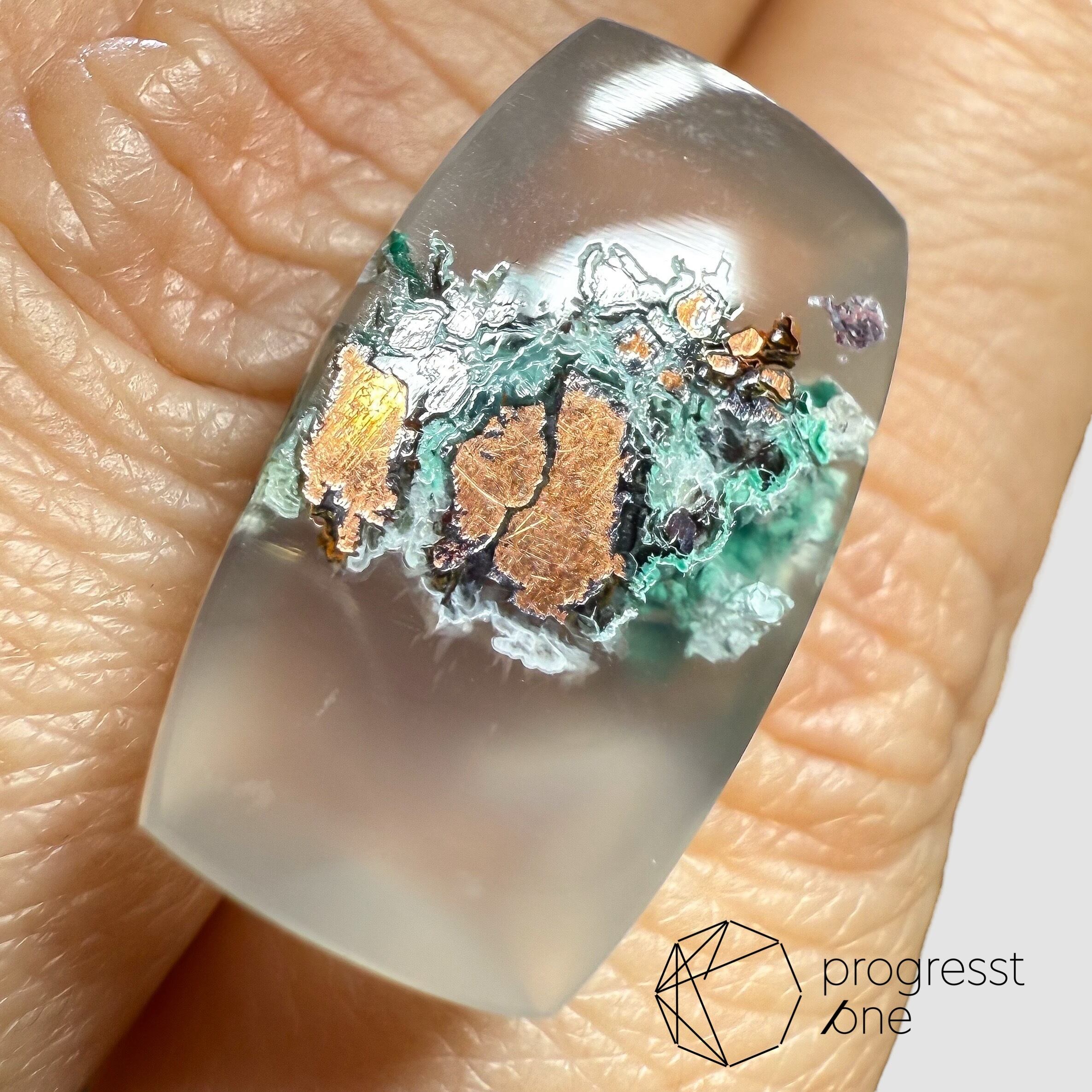 【コレクターズアイテム】パープルパッションアゲート コッパーインアゲート13.846ctソ付 | progresstone