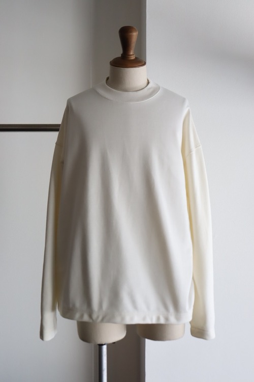 AUBETT " GIZA 空紡インレーBOXプルオーバー(SUGAR WHITE)"