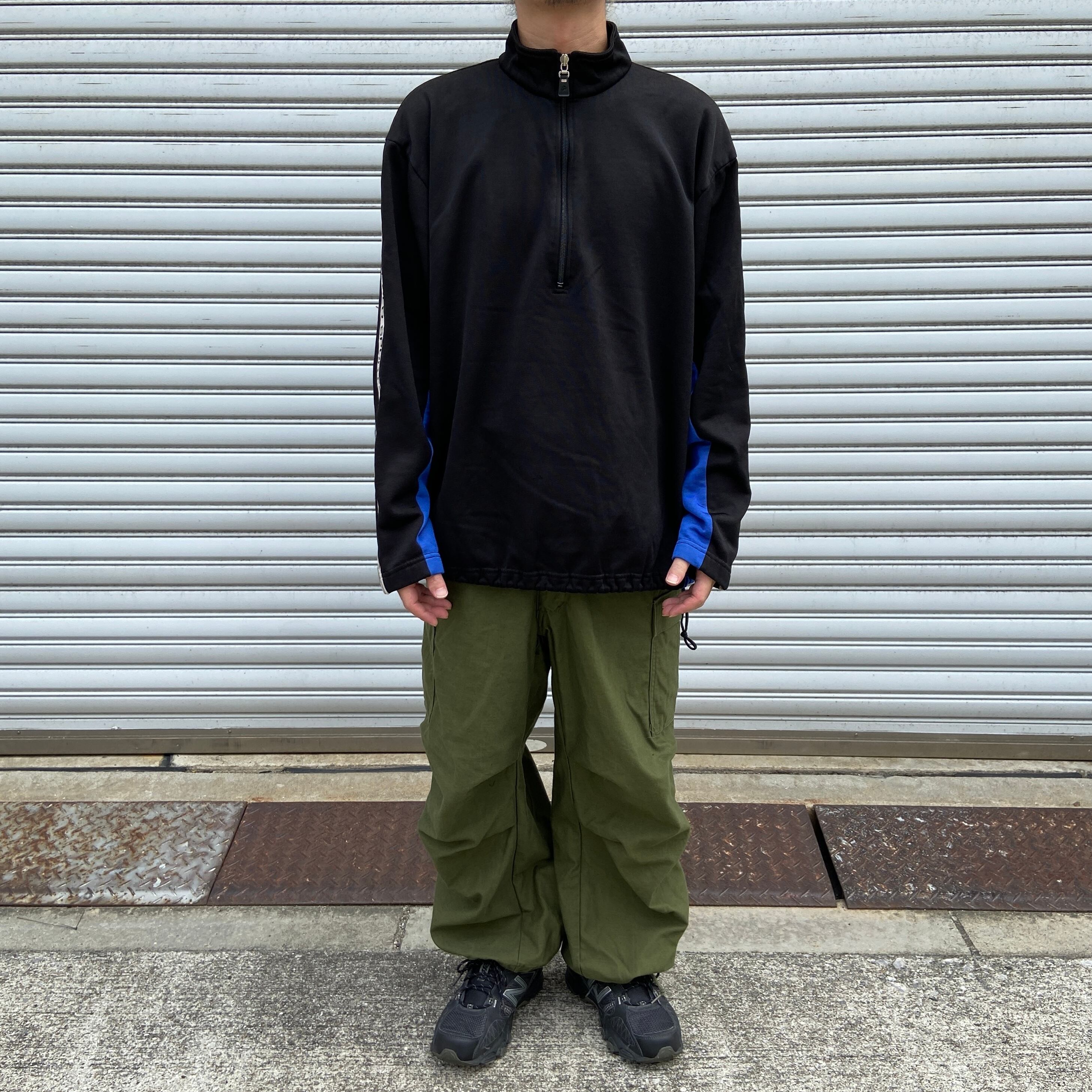 90s USA製 POLOSPORT ハーフジップトラックプルオーバー 黒 XL | 古着  