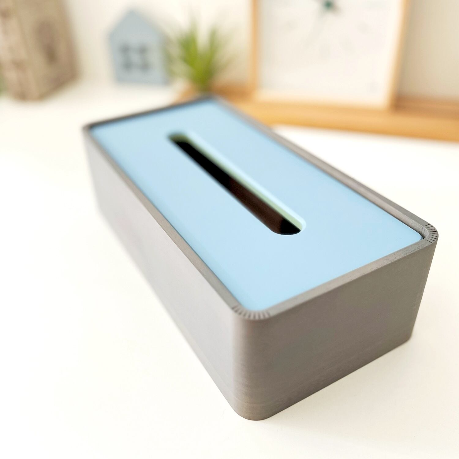 KATOMOKU ティッシュケース2 ライトブルー ＆ ライトグリーン km-148BG