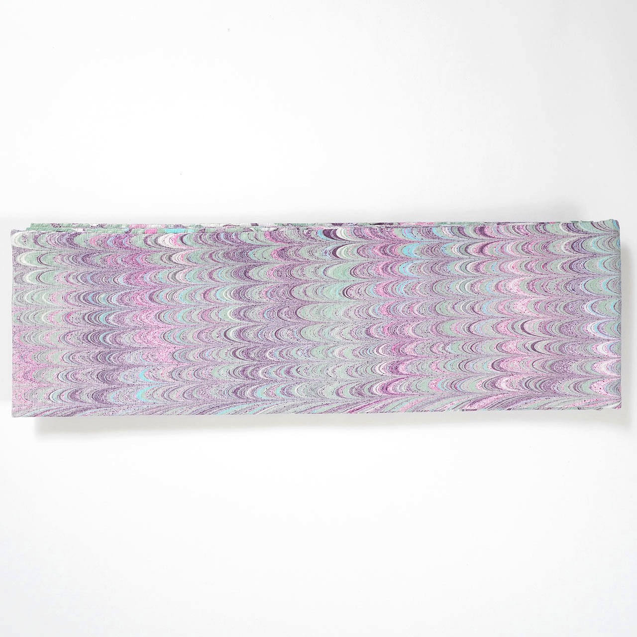 suminagashi リバーシブル半巾帯 ［パープルドットピーコック］