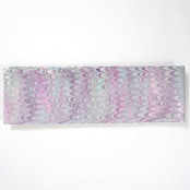 suminagashi リバーシブル半巾帯 ［パープルドットピーコック］