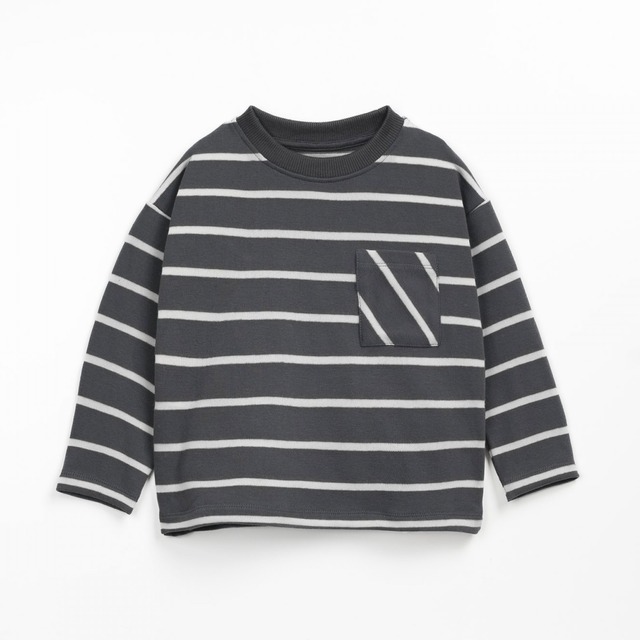 【Kids】PLAY UP / Striped t-shirt with recycled fibers (So-So) AW24
