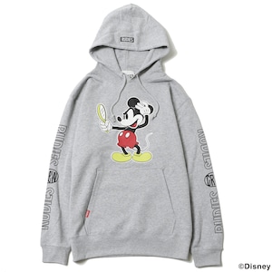 【RUDIES】ルーディーズ RUDIES × BYRD (GRAY) LOOK SLICK HOOD SWEAT (MICKEY MOUSE) プルオーバーパーカー