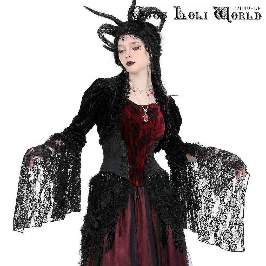 即納/送料無料】BW119 スリット入りレースドロップドカフスベロア