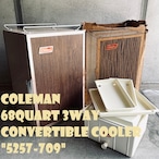 コールマン クーラーボックス 3WAY コンバーチブル デッドストック ビンテージ 縦型 ウッド ブラウン 70年代 NOS 付属品完備 純正箱付き 5257-709
