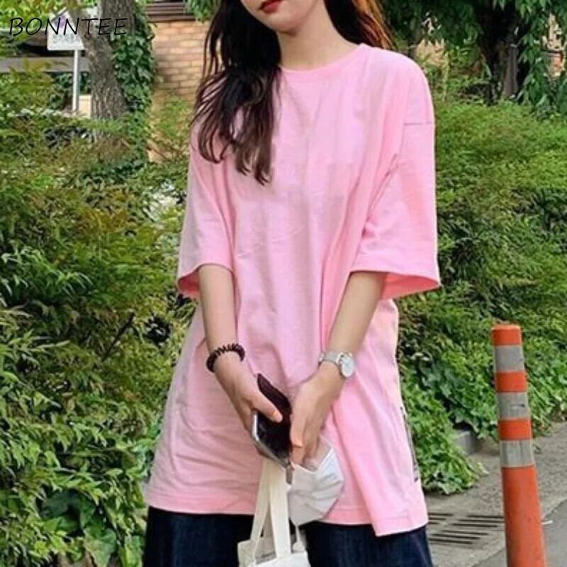 【新作】【送料無料】 26 色 Tシャツ女性 S-3XL ソリッドシンプルルーズ夏カジュアルカレッジオールマッチ居心地の良い韓国スタイルファッション Футболка Женский 0265571672865