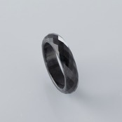 【16号】ブラックのキラメキがカッコいい！黒翡翠甲丸リング black facetcut ring A貨翡翠 jd_rg1410