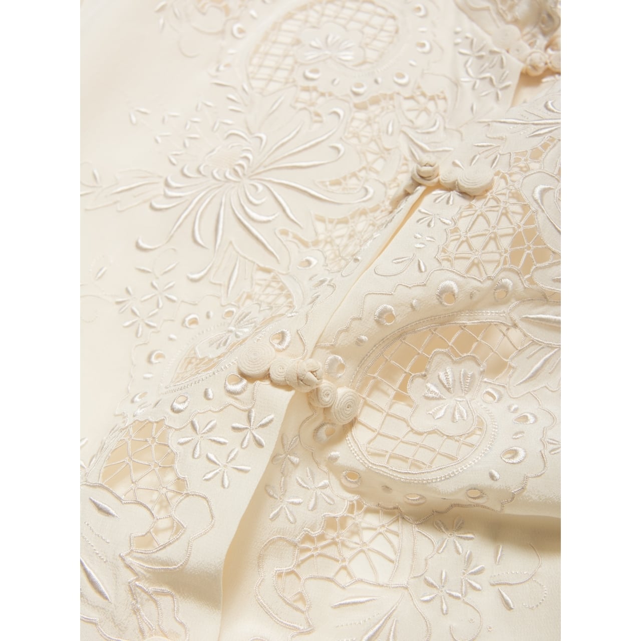 【Peony】Made in Shanghai hand embroidered silk blouse（刺繍チャイナカラーシルクブラウス シャツ）4d