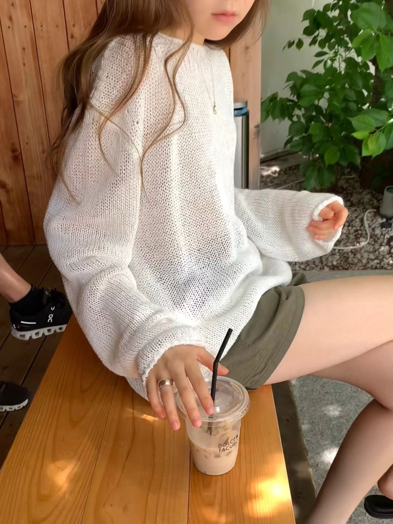 (OUNCE) lose boat  neck  knit