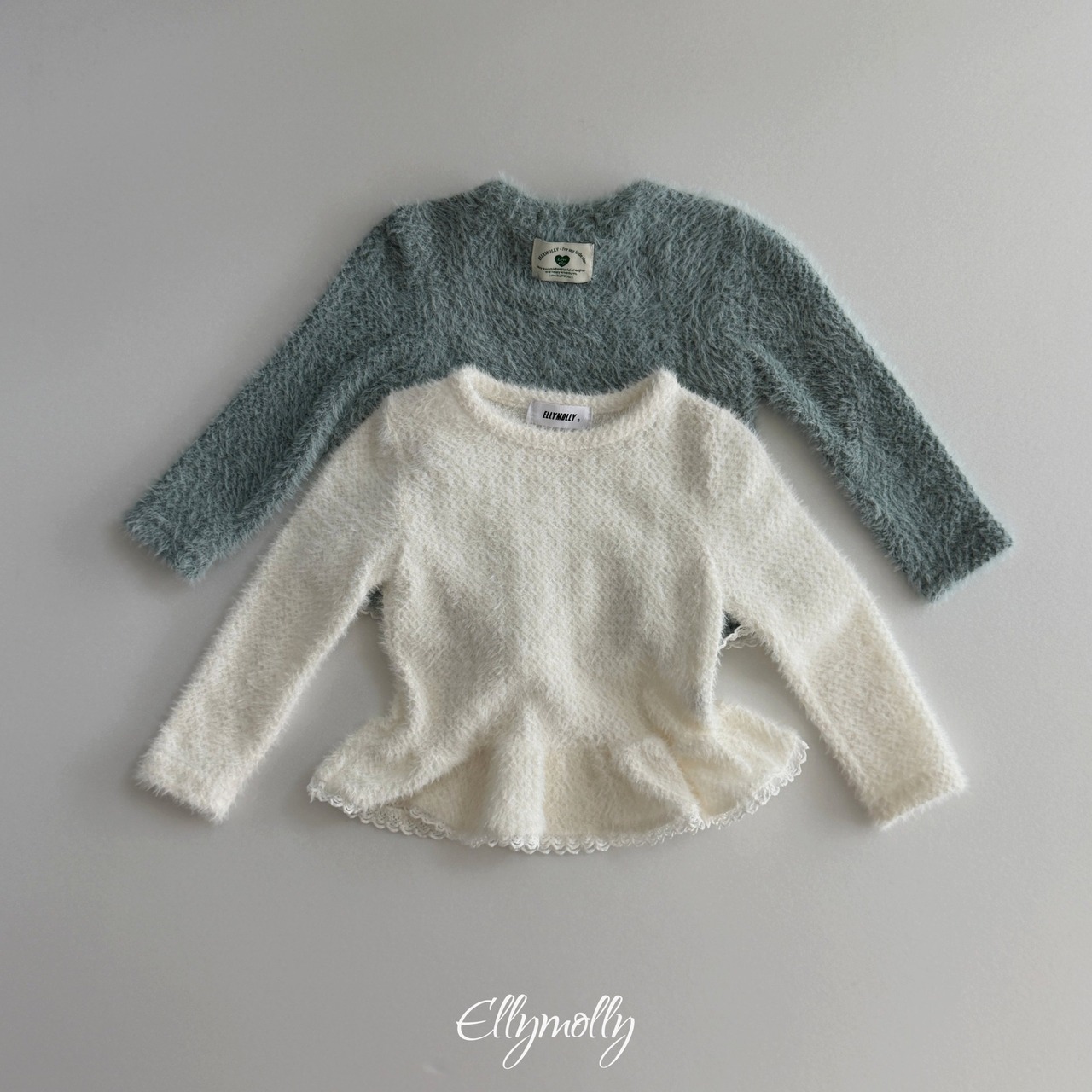 エリーモリー / ELLY MOLLY / 雪の結晶フリルTシャツ / 韓国子供服 / ジュニア / 26winter〖取寄〗*13~15号*