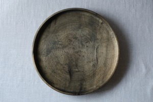 丸盆　板屋楓　鉄媒染　300mm